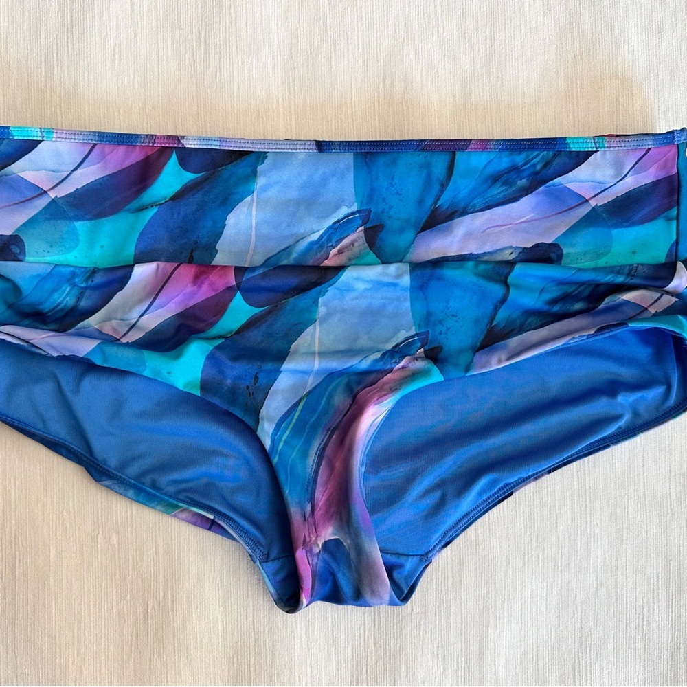 Athleta Blue and Purple Bikini Bottom